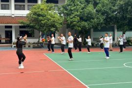 Kemenkum Jateng gelar senam sehat bersama untuk jaga kebugaran pegawai