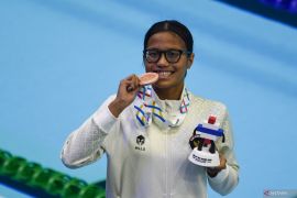 Perenang Adelia Chantika meraih perunggu debutnya di SEA Games 2025