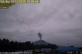 Gunung Ibu hari ini Sabtu semburkan abu setinggi hingga 1.000 meter