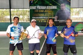 Tim tenis Pemkot Pontianak Ganda Putra Eksekutif siap rebut juara Open Turnamen Tenis se-Kalbar