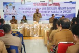 Pemkab Samosir gelar ujian dinas dan penyesuaian pangkat, Wabup:Momen meningkatkan kompetensi dan kinerja ASN