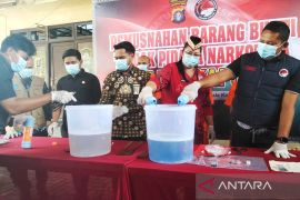 Polisi musnahkan 312,4 gram sabu milik tiga pengedar di Kapuas