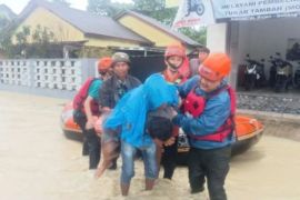 Banjir di empat kecamatan di Pandeglang berangsur surut.