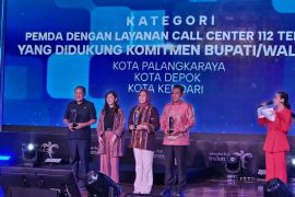 Kota Depok meraih penghargaan NTPD 112 terbaik dari Kemkomdigi