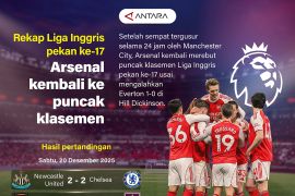Liga Inggris pekan ke-17: Arsenal kembali ke puncak klasemen
