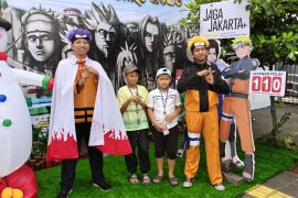 "Polisi Naruto" warnai posko pengamanan Natal dan Tahun Baru di Kota Tua Jakbar