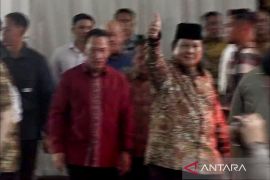 Hari Natal, Prabowo menghadiri gelar griya di rumah dinas Kapolri