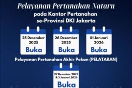 Layanan pertanahan Jakarta tetap buka libur Nataru