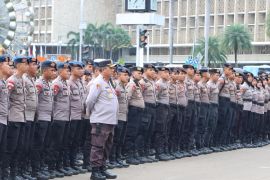 Polisi menurunkan  2.617 personel gabungan  layani unjuk rasa buruh di Monas