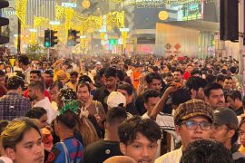 Ribuan warga Malaysia rayakan pergantian tahun di Bukit Bintang