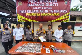 Polresta Manokwari ungkap 23 kasus narkoba selama 2025
