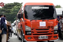 Berani Mudik Gratis di Sulteng, 565 warga berangkat serentak dari Palu