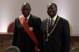 Presiden petahana Pantai Gading Ouattara dilantik