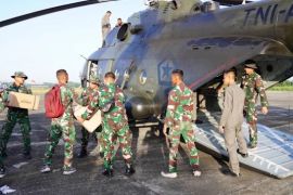 Kodam IM salurkan 1,5 ton bantuan ke Langsa menggunakan helikopter