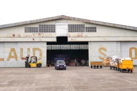 Lanud Soewondo jadi Posko Gudang Logistik distribusi Bencana di Medan