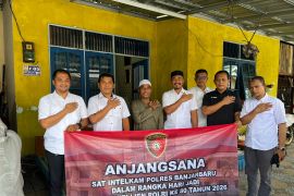 Jaga silaturahmi, Satuan Intelkam Polres Banjarbaru anjangsana ke purnawirawan Polri