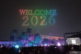 Cahaya drone semarakkan perayaan tahun baru di Kota Tua