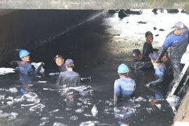 Dua alat berat dan 15 personel diterjunkan keruk PHB Wali Kota Jakbar