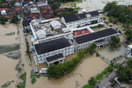 Penampakan RSUD Kota Serang terendam banjir