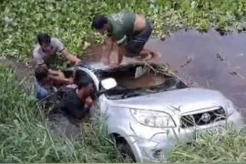 Mobil masuk kanal akibatkan dua orang meninggal dunia