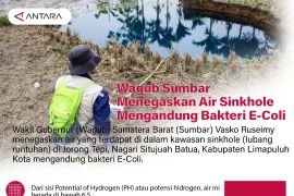 Wagub Sumbar menegaskan air sinkhole mengandung bakteri E-Coli