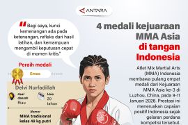 Empat medali kejuaraan MMA Asia di tangan Indonesia