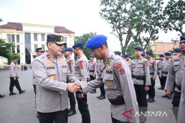40 personel Polda Jambi kembali usai menjalankan misi kemanusiaan