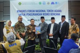 Kongres Forum Nasional Tokoh Agama perkuat pengurangan risiko bencana