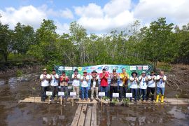 Komunitas Jurnalis Kepri tanam mangrove di Bintan sempena HPN 2026,