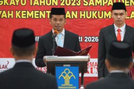 Lantik Pejabat Manajerial, Kakanwil Kemenkum Sulbar tekankan integritas