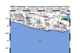 Gempa hari ini M4,3 guncang Pacitan