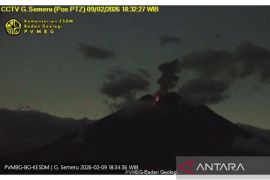 Gunung Semeru kembali erupsi dengan letusan setinggi 900 meter