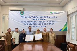 Sebanyak 24.750 pekerja rentan di Lombok Utara dapat jaminan sosial pada 2026