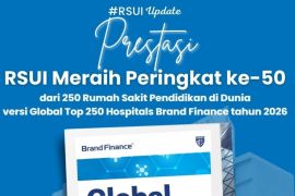 RSUI masuk 50 besar dari 250 RS Pendidikan di dunia versi Brand Finance