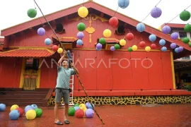 Persiapan Imlek di kelenteng Samarinda