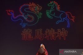 Spektakuler! ribuan drone hiasi langit Hong Kong saat perayaan Imlek 2026