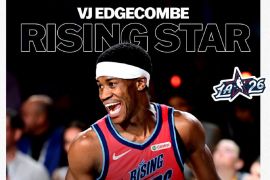 Edgecombe MVP Rising Stars NBA 2026, bawa Team Vince juara