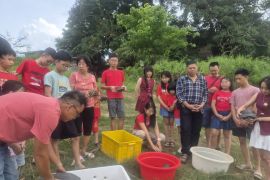 Warga Jambi rawat tadisi 'Fang Sheng' lepas kura-kura ke alam jelang hari raya Imlek