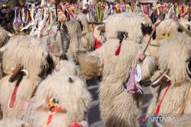 Festival paling ikonik di Slovenia! aksi Kurenti warnai Parade Topeng Internasional di Ptuj