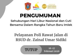 RSUD Zainal Umar Sidiki Gorontalo Utara umumkan libur pelayanan