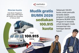 Mudik gratis BUMN 2026 sediakan 100.915 kuota