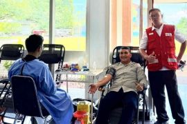 Peduli Kemanusiaan, PT Timah - PMI Bangka Barat gelar donor darah