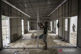 Pembangunan huntara di Langkahan tetap dikebut