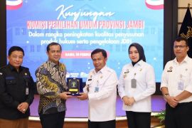 Kanwil Kemenkum sama KPU Jambi bahas produk hukum dan JDIH