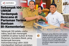 Sebanyak 100 UMKM Terdampak Bencana di Pariaman Terima Bantuan BI--Kementerian