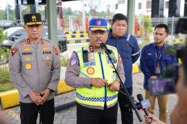 Kakorlantas tinjau Tol Bayung Lencir-Tempino jelang mudik Lebaran