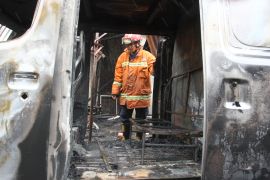 Kebakaran bengkel di Malang