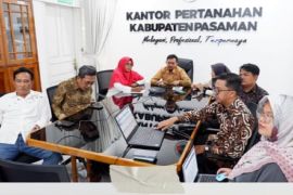 Kantor Pertanahan Pasaman ikuti zoom meeting pembinaan PTSL