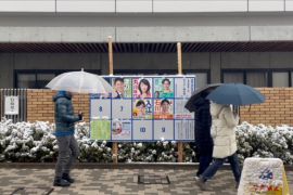 Pemilu berlangsung di Jepang saat hujan salju