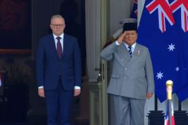 Presiden Probowo terima kunjungan PM Australia di Istana Merdeka